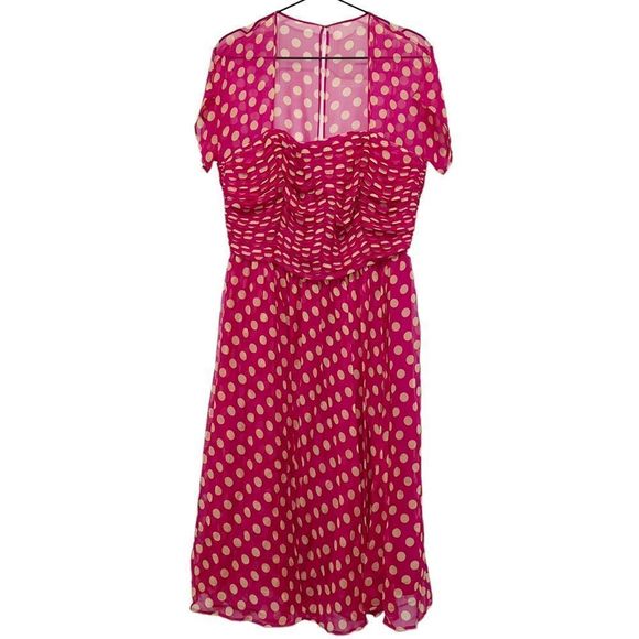 J. Peterman Dresses J Peterman Silk Polka Dot Midi Maxi Dress Poshmark